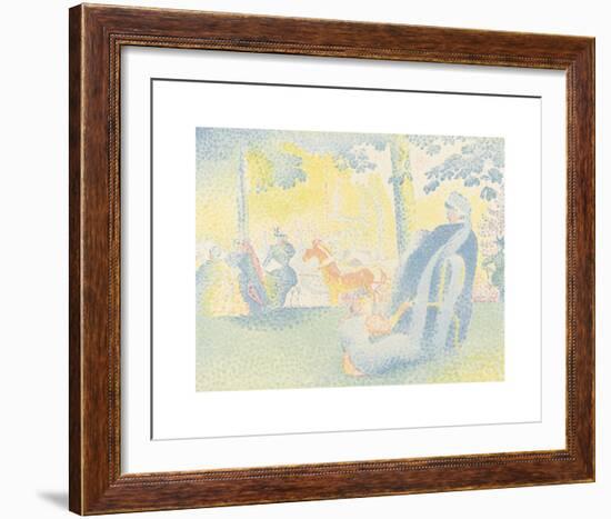 Les Champs-Elysées-Henri Edmond Cross-Framed Premium Giclee Print