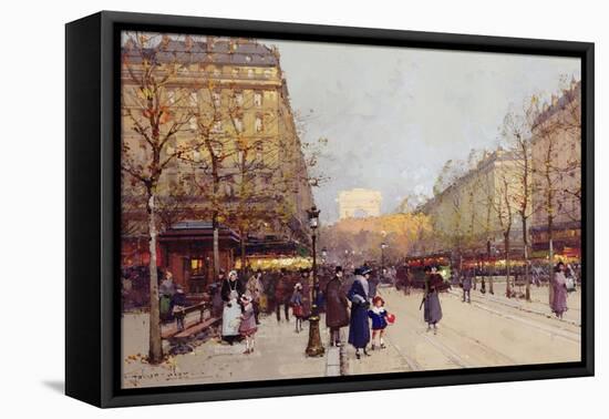 Les Champs Elysees, Paris-Eugene Galien-Laloue-Framed Premier Image Canvas