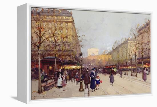 Les Champs Elysees, Paris-Eugene Galien-Laloue-Framed Premier Image Canvas