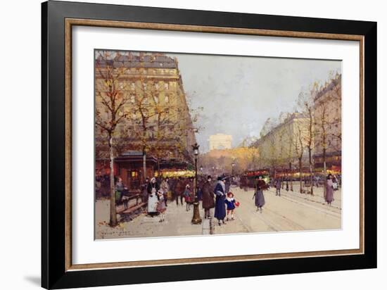 Les Champs Elysees, Paris-Eugene Galien-Laloue-Framed Giclee Print