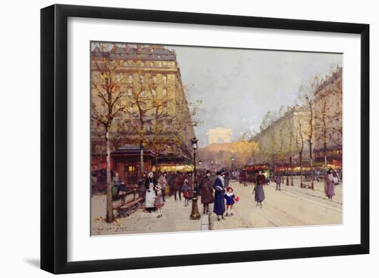 Les Champs Elysees, Paris-Eugene Galien-Laloue-Framed Giclee Print