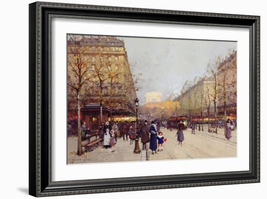 Les Champs Elysees, Paris-Eugene Galien-Laloue-Framed Giclee Print