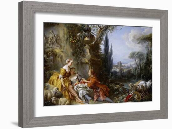 Les Charmes De La Vie Champêtre (Delights of Country Lif)-François Boucher-Framed Giclee Print