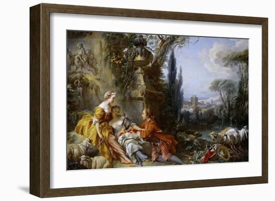 Les Charmes De La Vie Champêtre (Delights of Country Lif)-François Boucher-Framed Giclee Print