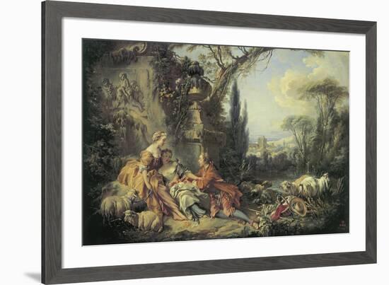 Les Charmes de la Vie Champetre-Francois Boucher-Framed Premium Giclee Print