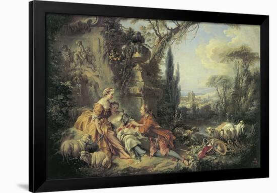 Les Charmes de la Vie Champetre-Francois Boucher-Framed Premium Giclee Print