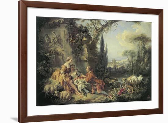 Les Charmes de la Vie Champetre-Francois Boucher-Framed Premium Giclee Print