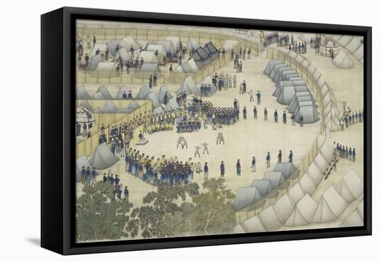 Les chasses de Moulan : le campement-Giuseppe Castiglione-Framed Premier Image Canvas