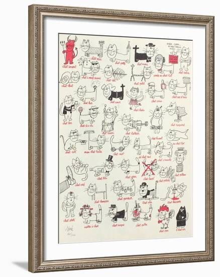 Les chats-Siné-Framed Limited Edition