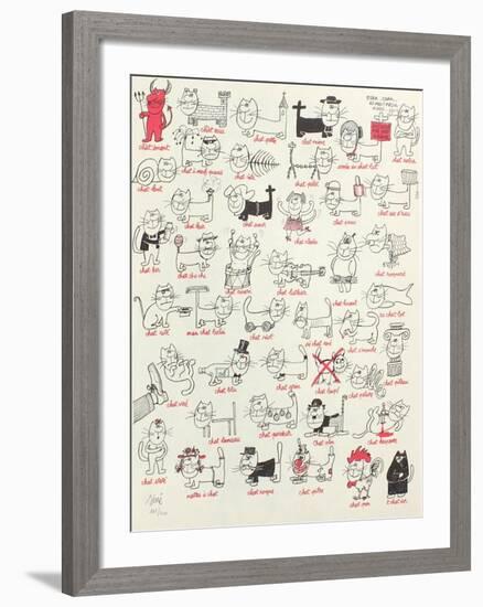 Les chats-Siné-Framed Limited Edition