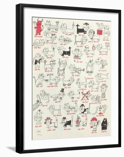 Les chats-Siné-Framed Limited Edition