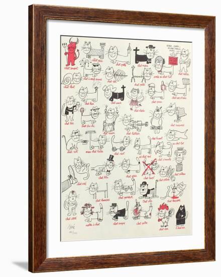 Les chats-Siné-Framed Limited Edition