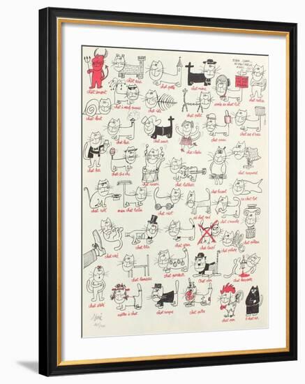 Les chats-Siné-Framed Limited Edition