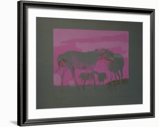 Les Chevaux Blancs-Paul Guiramand-Framed Limited Edition