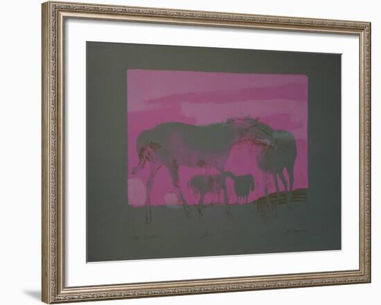 Les Chevaux Blancs-Paul Guiramand-Framed Limited Edition