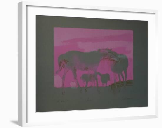 Les Chevaux Blancs-Paul Guiramand-Framed Limited Edition