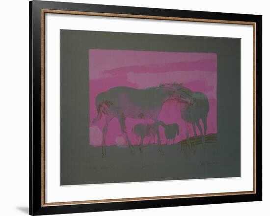 Les Chevaux Blancs-Paul Guiramand-Framed Limited Edition