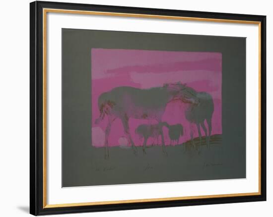 Les Chevaux Blancs-Paul Guiramand-Framed Limited Edition