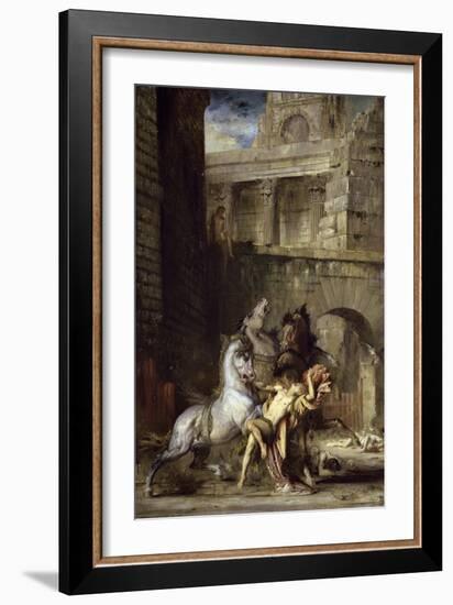 Les Chevaux de Diomede-Gustave Moreau-Framed Giclee Print