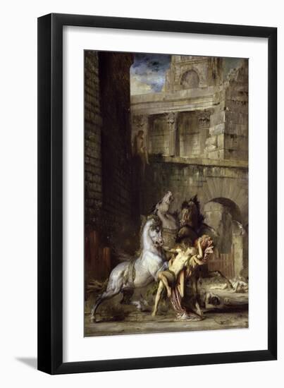 Les Chevaux de Diomede-Gustave Moreau-Framed Giclee Print