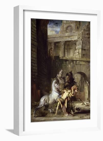 Les Chevaux de Diomede-Gustave Moreau-Framed Giclee Print