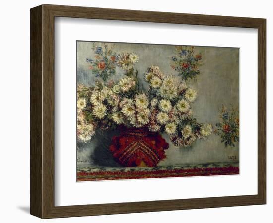 Les Chrysanthèmes-Claude Monet-Framed Giclee Print