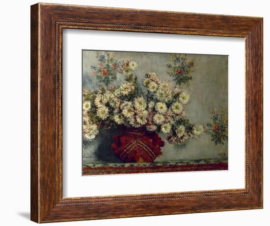 Les Chrysanthèmes-Claude Monet-Framed Giclee Print