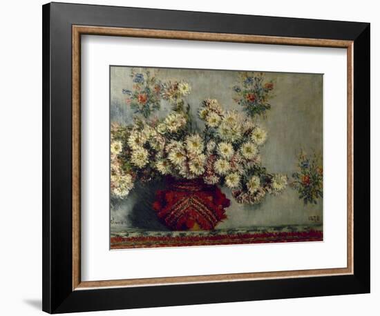 Les Chrysanthèmes-Claude Monet-Framed Giclee Print