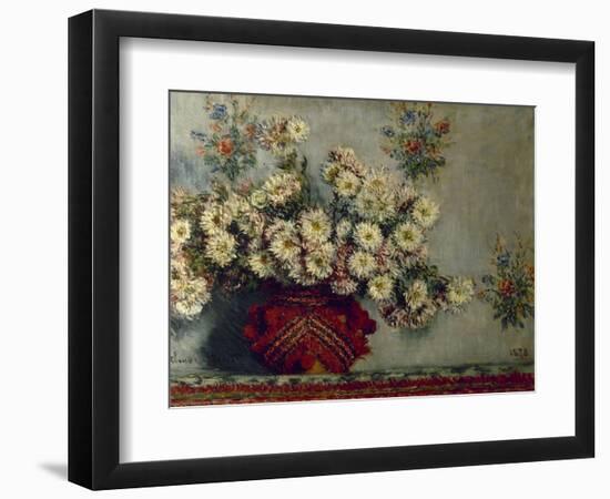 Les Chrysanthèmes-Claude Monet-Framed Giclee Print