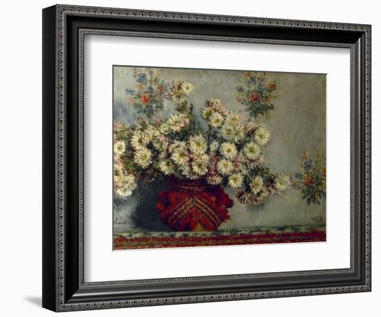 Les Chrysanthèmes-Claude Monet-Framed Giclee Print