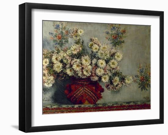 Les Chrysanthèmes-Claude Monet-Framed Giclee Print