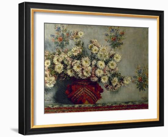 Les Chrysanthèmes-Claude Monet-Framed Giclee Print