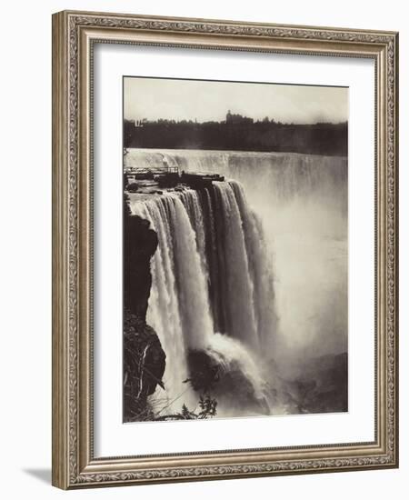 Les chutes du Niagara, au fond, vue de la ville-George Barker-Framed Giclee Print