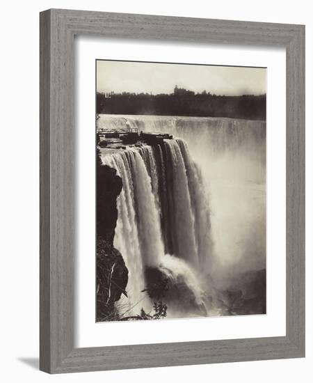 Les chutes du Niagara, au fond, vue de la ville-George Barker-Framed Giclee Print