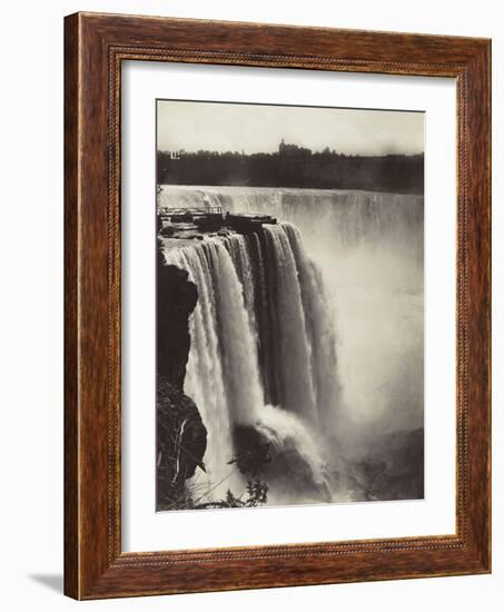 Les chutes du Niagara, au fond, vue de la ville-George Barker-Framed Giclee Print