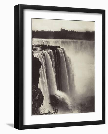 Les chutes du Niagara, au fond, vue de la ville-George Barker-Framed Giclee Print