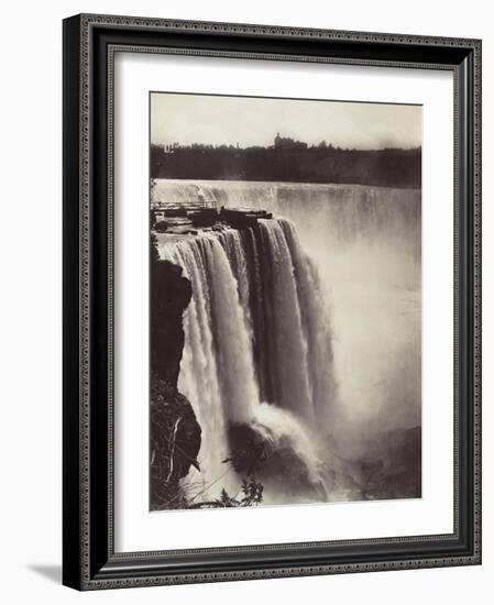 Les chutes du Niagara, au fond, vue de la ville-George Barker-Framed Giclee Print
