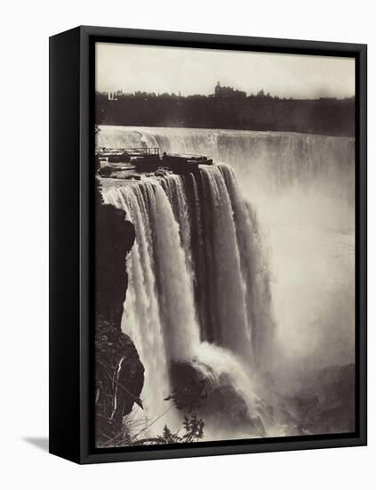 Les chutes du Niagara, au fond, vue de la ville-George Barker-Framed Premier Image Canvas