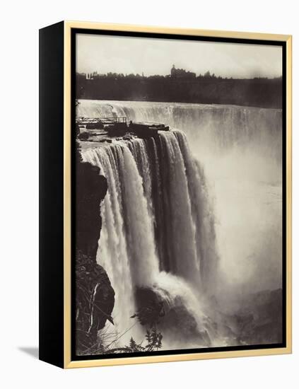 Les chutes du Niagara, au fond, vue de la ville-George Barker-Framed Premier Image Canvas