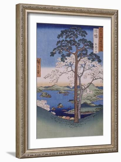 Les collines d'Inaba-Ando Hiroshige-Framed Giclee Print