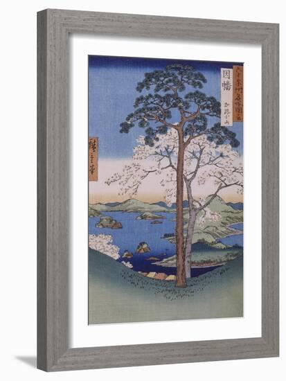 Les collines d'Inaba-Ando Hiroshige-Framed Giclee Print