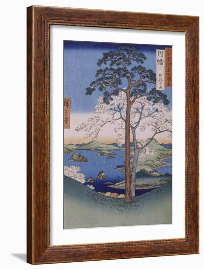 Les collines d'Inaba-Ando Hiroshige-Framed Giclee Print