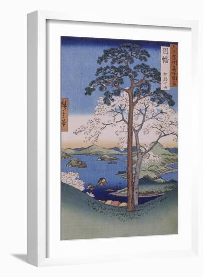 Les collines d'Inaba-Ando Hiroshige-Framed Giclee Print