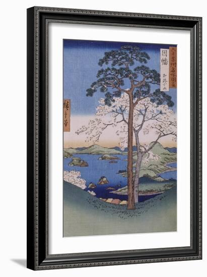Les collines d'Inaba-Ando Hiroshige-Framed Giclee Print