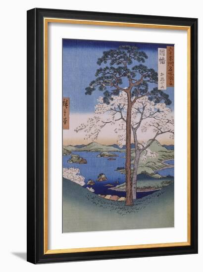 Les collines d'Inaba-Ando Hiroshige-Framed Giclee Print