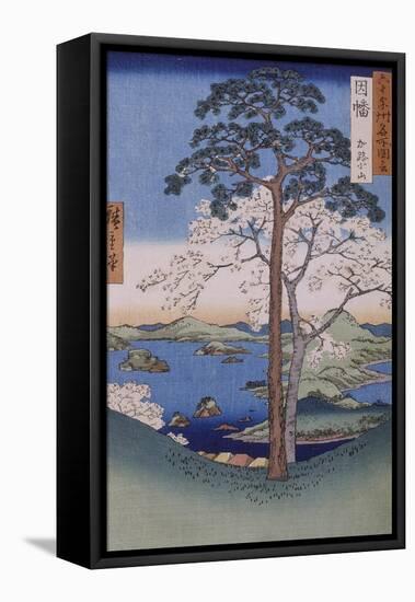 Les collines d'Inaba-Ando Hiroshige-Framed Premier Image Canvas