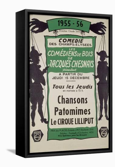 "Les comédiens de bois de Jacques Chesnais"-null-Framed Premier Image Canvas