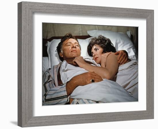 Les Comediens THE COMEDIANS by PeterGlenville with Elizabeth Taylor and Richard Burton, 1967 (photo-null-Framed Photo