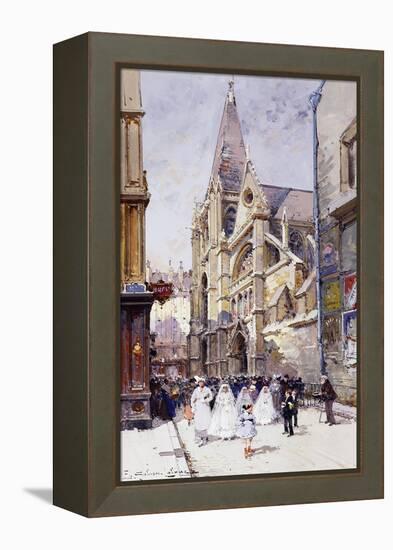 Les Communiantes a Paris-Eugene Galien-Laloue-Framed Premier Image Canvas