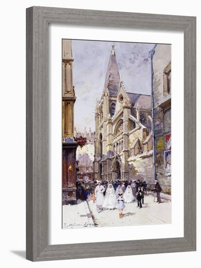 Les Communiantes a Paris-Eugene Galien-Laloue-Framed Giclee Print